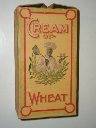 1906 - 1910 Cream Of Wheat Cereal Box Rastus Negro Black Americana Pure Food Act
