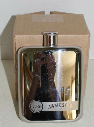 Jj&s John Jameson & Sons Limited Irish Whiskey Stainless Steel Flask Alcohol