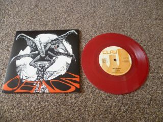 Demon Liar Red Vinyl 7 " Vinyl Single Picture Sleeve Nwobhm Heavy Metal 1980 Clay