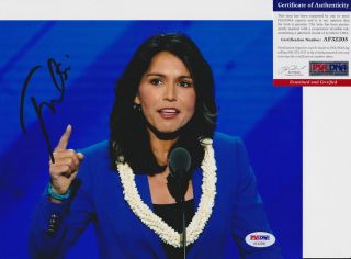 Tulsi Gabbard Hawaii President 2020 Signed Autograph 8x10 Photo Psa/dna 2