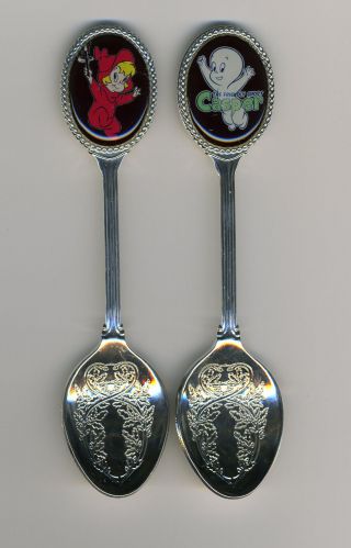 Casper The Friendly Ghost And Wendy 2 Silver Plated Spoons Casper And Wendy