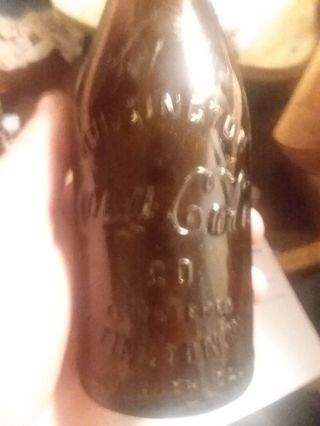 Coca Cola Bottle - Rare Amber Colored Special Edition Huntington,  Wv 6oz.  Bottle.