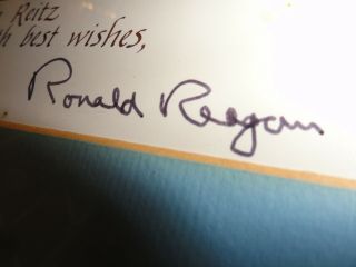 RONALD REAGAN AUTOGRAPH PHOTOGRAPH SIGNED LIVE HAND PEN AND INK BY HIM 3
