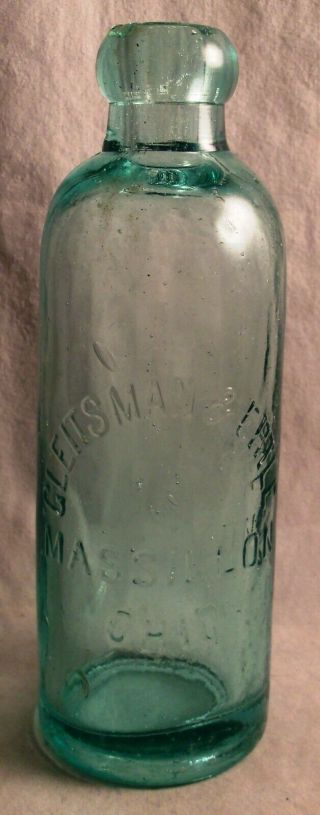 Cleitsman & Ertle Blob Top Soda Bottle Massillon Ohio Navarre Dalton Canton