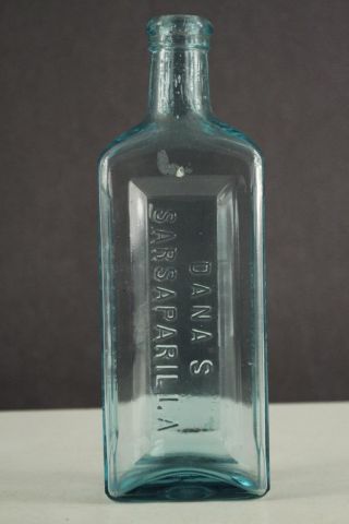 Vintage Soda Advertising Blue Glass Dana 