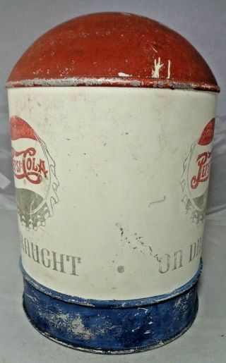 Antique Pepsi:Cola On Draught Selmix Soda Fountain Dispenser Advertising Topper 2