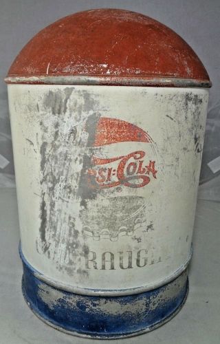 Antique Pepsi:Cola On Draught Selmix Soda Fountain Dispenser Advertising Topper 5