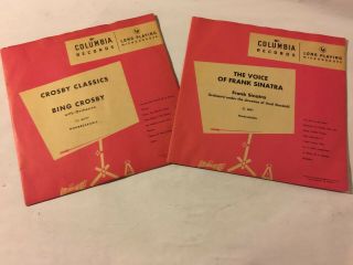 " Frank Sinatra - Bing Crosby " 10 In.  Music Vinyl Albums W/ Orig.  Jackets - 6001 - 6027