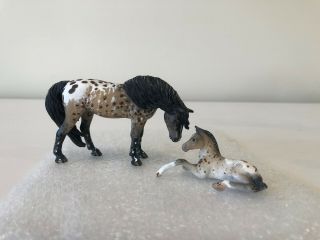 Breyer Custom Cm Ooak Lsq Stablemate Appaloosa Mare And Foal By Debra Williams