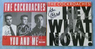The Cockroaches - You And Me - Hey What Now Signed 45 Rpm Wiggles Singles X 2