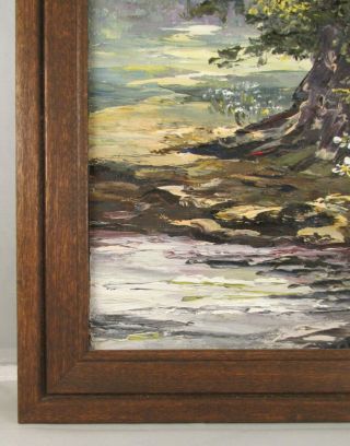 Vintage Oil Painting Pennsylvania Landscape Signed M.  H.  Dwyer Baum Student 4