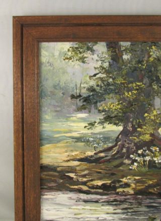 Vintage Oil Painting Pennsylvania Landscape Signed M.  H.  Dwyer Baum Student 5