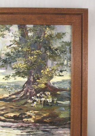 Vintage Oil Painting Pennsylvania Landscape Signed M.  H.  Dwyer Baum Student 6