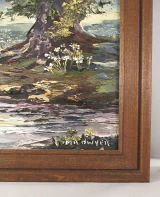 Vintage Oil Painting Pennsylvania Landscape Signed M.  H.  Dwyer Baum Student 7