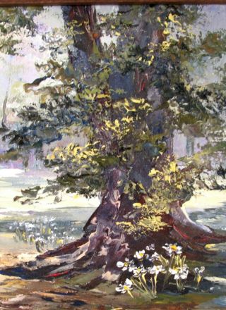 Vintage Oil Painting Pennsylvania Landscape Signed M.  H.  Dwyer Baum Student 8