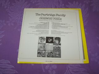 RARE - David Cassidy/The Partridge Family - Crossword Puzzle - LP Record - 2