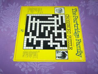 RARE - David Cassidy/The Partridge Family - Crossword Puzzle - LP Record - 3