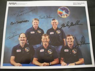 Sts 27 Nasa Litho Orig.  Signed Crew,  Space
