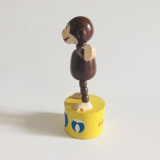 Vintage CURIOUS GEORGE Wooden Push Puppet Toy 4