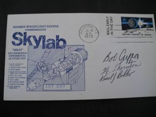 Skylab Testcover Orig.  Signed Crippen,  Thornton,  Bobko,  Space