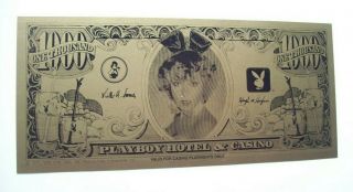 Playboy Atlantic City Casino Fun Paper Money Non Currency Hugh Hefner Bunnies