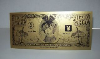 Playboy Atlantic City Casino Fun Paper Money Non Currency Hugh Hefner Bunnies 4