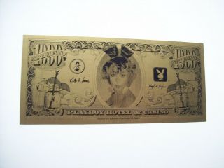 Playboy Atlantic City Casino Fun Paper Money Non Currency Hugh Hefner Bunnies 5
