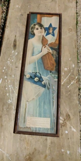 Pompeian Liberty Girl Picture By Forbes 1919 Frame Wwi Yard Long