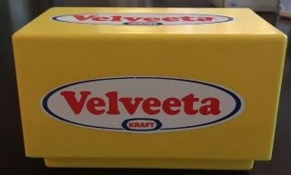 Rare Vintage Classic Velveeta Cheese Box Keeper Holder Container Yellow Plastic