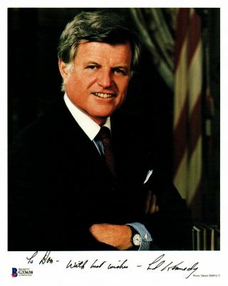 Beckett - Bas Senator Ted Kennedy Autographed - Signed 8x10 Photo - Photograph G33638