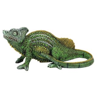 Chameleon Sculpture Home Reptile Garden Pond Lizard Statue