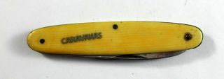 Old " Caravanas " Cigarettes Advertising Folding Knife From 1930 