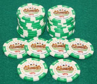 $25 Pro Vegas Casino Chips Poker Chip 11.  5 Grams (qty: 25)