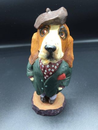 Sherlock Holmes Basset Hound Dog Solid Polyresin Resin Figurine Statue