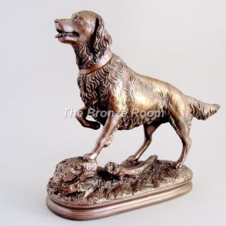 Bronze Golden Retriever Dog Sculpture