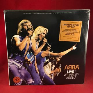 Abba Live At Wembley Arena 2014 Uk 40th Anniversary Triple Vinyl Lp &