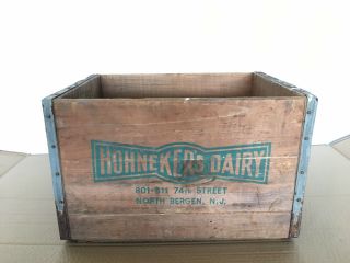 Hohneker’s Dairy Milk Crate Vintage Antique Collectible Jersey
