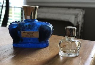 Vintage Blue Prince Matchabelli Abano Perfume Bottle And Mini Windsong Bottle