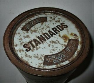 VINTAGE JERSEY ' S BEST OYSTER TIN CAN 1 GAL.  ROBBINS BROS.  PORT NORRIS NJ 2