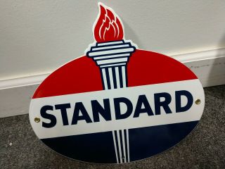 Standard Oil Gas Gasoline Porcelain Advertising Sign.  10 Signs Ship