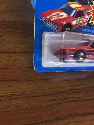Hot Wheels The Hot Ones 1979,  1981 Turbo Mustang Red In Blister.  Hong Kong. 4
