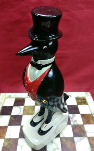 Vintage Old Crow Ceramic Figurine Decanter (1)