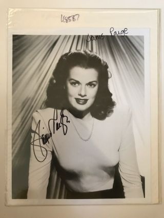 Autographed Picture Janis Paige W Certificate Of Authenticity