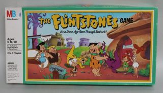 Boxed & Complete Milton Bradley Vtg Board Game The Flintstones Game
