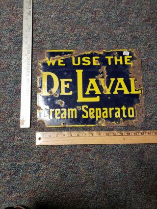 Delaval Cream Separator Porcelain Sign Gas And Oil Dairy