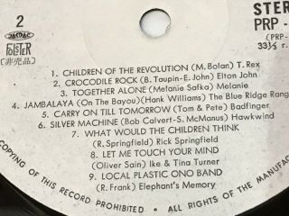 ROCK NOW V.  A.  JAPAN PROMO - ONLY LP PRP - 50 John Lennon,  Elephant ' s Memory,  Badfinger 4