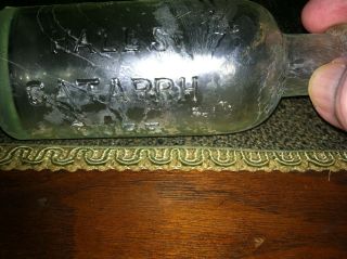 ANTIQUE MEDICAL BOTTLE - HALL ' S CATARRH CURE - 1890 ' S F.  M.  CHENEY - TOLEDO,  OH 2