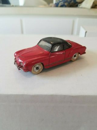 Vintage Dinky Toys 187 - Volkswagen Karmann Ghia Red No Box