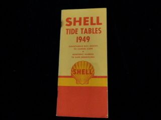 Vintage 1949 Shell Gas Co Tide Tables Mexico To Carmel Cove Monterey Mendocino