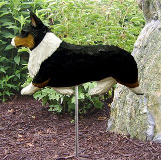Welsh Corgi Pembroke Outdoor Garden Dog Sign Hand Painted Figure Tri